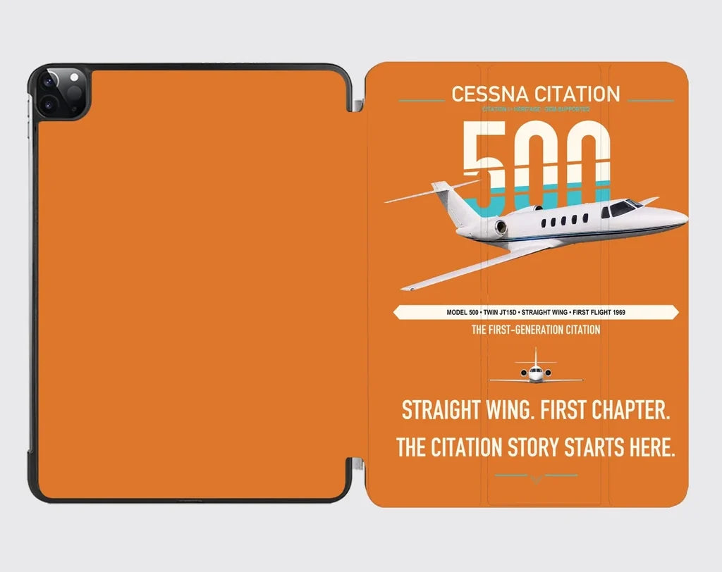 Cessna Citation 500 - Citation I design on orange ipad tablet case