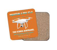 Thumbnail for DJI Phantom 4 Pro V2.0 design on orange 1 piece coaster