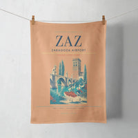 Thumbnail for Zaragoza Airport (ZAZ) design on orange towel