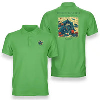 Thumbnail for VINTAGE G4356 - The Hot Engine Tent - Double-Side Polo T-Shirt design on lightgreen