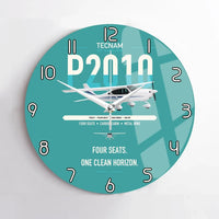 Thumbnail for Tecnam P2010 design on turquoise no frame wall clock