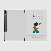Thumbnail for Valencia Airport (VLC) design on light gray samsung tablet tablet case