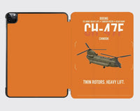 Thumbnail for Boeing CH-47F Chinook design on orange ipad tablet case