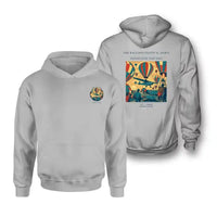 Thumbnail for VINTAGE G4394 - The Balloon Festival Dawn - Double-Side Hoodie design on lightgray double side