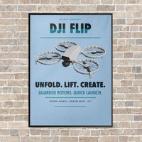 Thumbnail for DJI Flip vertical canvas print - framed - light blue background