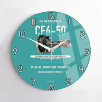 Thumbnail for CF6-50 design on turquoise no frame wall clock
