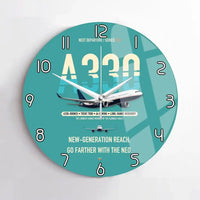 Thumbnail for Airbus A330-800neo design on turquoise no frame wall clock