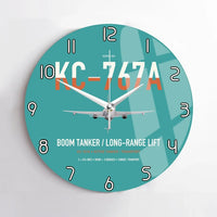 Thumbnail for Boeing KC-767A design on turquoise no frame wall clock