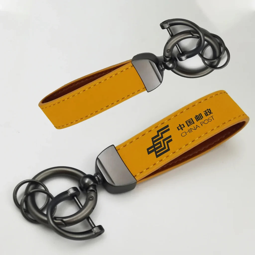 China Postal Airlines Horseshoe Buckle key chain in yellow
