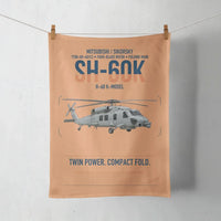 Thumbnail for Mitsubishi Sikorsky SH-60K design on orange towel