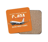 Thumbnail for C-40A Clipper Fleet Logistics Ready design on orange 1 piece coaster