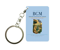 Thumbnail for Greater Binghamton Airport (BGM) design on light blue key chain