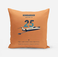 Thumbnail for Bombardier Learjet 25 design on orange pillow