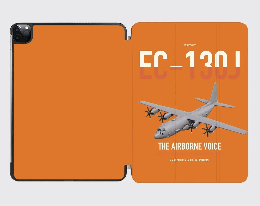 EC-130J Commando Solo III design on orange ipad tablet case