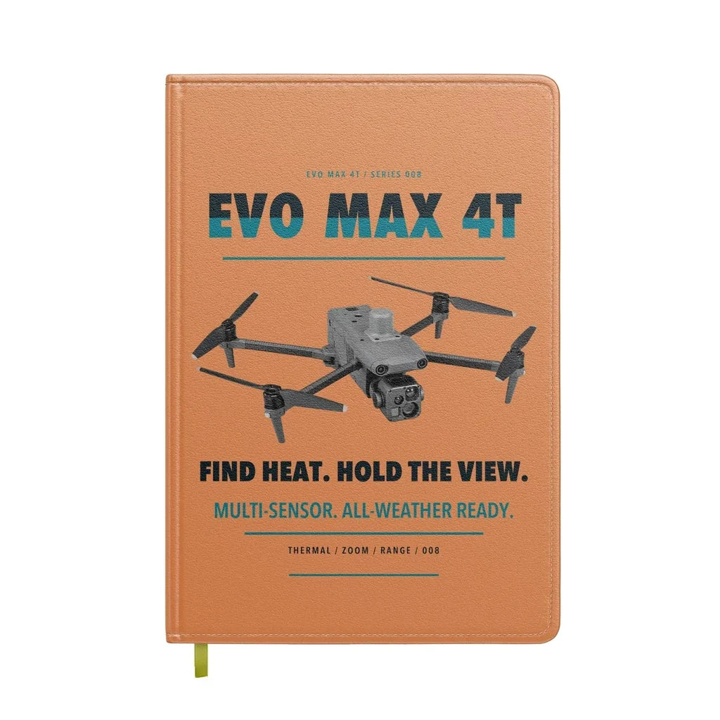 Autel EVO Max 4T design on orange notebook