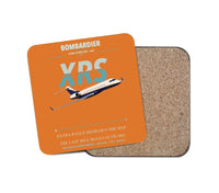 Thumbnail for Bombardier Global Express XRS design on orange 1 piece coaster