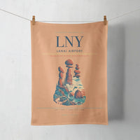 Thumbnail for Lanai Airport (LNY) design on orange towel