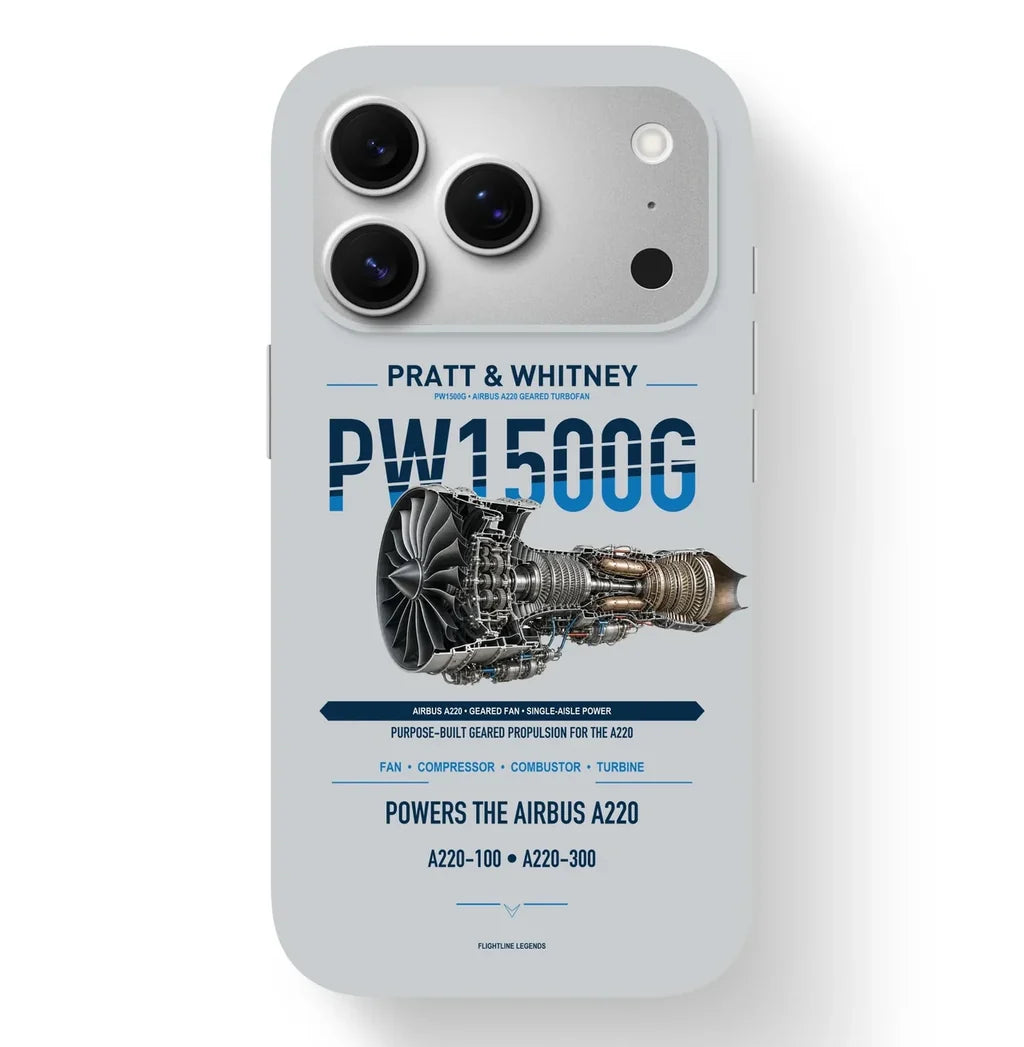 PW1500G Case design on light gray iphone case