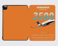 Thumbnail for Bombardier Challenger 3500 design on orange ipad tablet case
