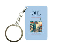 Thumbnail for Oulu Airport (OUL) design on light blue key chain
