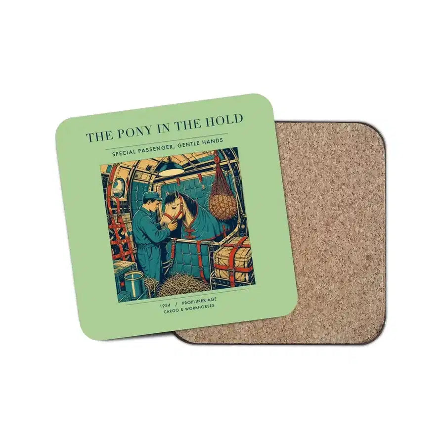 The Pony In The Hold - Designed Coasters design on light green 1-piece