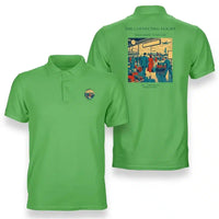 Thumbnail for VINTAGE G4088 - The Connecting Flight - Double-Side Polo T-Shirt design on lightgreen