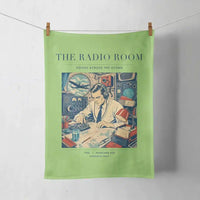 Thumbnail for VINTAGE G4106 - The Radio Room - Designed Towels design on lightgreen