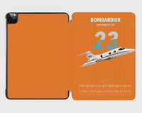 Thumbnail for Bombardier Learjet 23 design on orange ipad tablet case