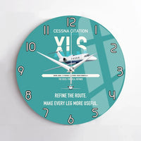 Thumbnail for Cessna Citation XLS design on turquoise no frame wall clock