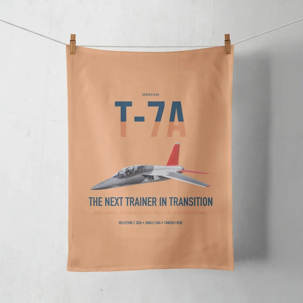 T-7A Red Hawk design on orange towel