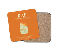 Thumbnail for Rapid City Regional Airport (RAP) design on orange 1 piece coaster