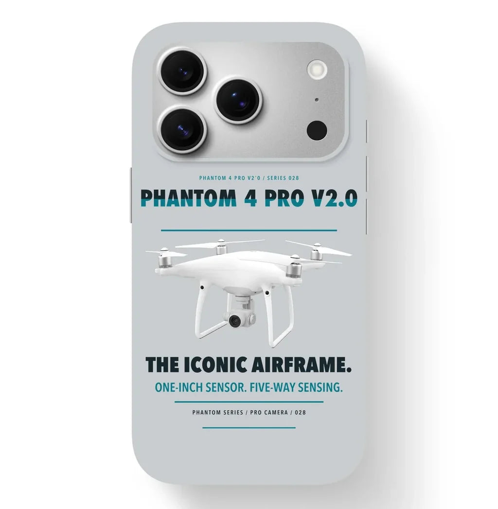 DJI Phantom 4 Pro V2.0 Case design on light gray iphone case