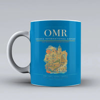 Thumbnail for Oradea International Airport (OMR) airport code design on turquoise ceramic mug