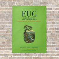 Thumbnail for Eugene Airport Mahlon Sweet Field EUG vertical canvas print - no frame - light green background