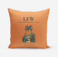 Thumbnail for Lome-Tokoin International Airport (LFW) design on orange pillow