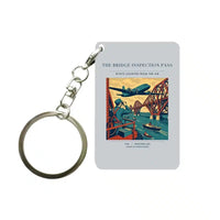 Thumbnail for VINTAGE G4482 - The Bridge Inspection Pass - Designed Key Chain design on lightgray