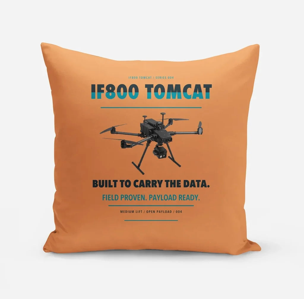 Inspired Flight IF800 Tomcat design on orange pillow