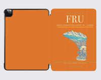 Thumbnail for Manas International Airport (FRU) design on orange ipad tablet case