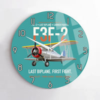 Thumbnail for F3F-2 Last Biplane First Fight design on turquoise no frame wall clock