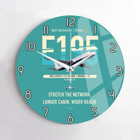 Thumbnail for Embraer E195 design on turquoise no frame wall clock
