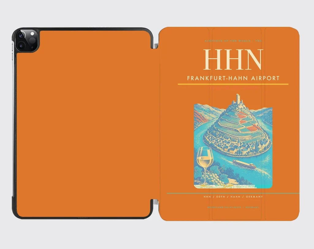 Frankfurt-Hahn Airport (HHN) design on orange ipad tablet case