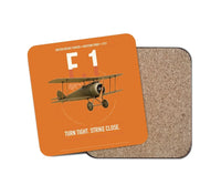 Thumbnail for Sopwith Camel F.1 design on orange 1 piece coaster