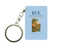 Thumbnail for Brive–Souillac Airport (BVE) design on light blue key chain