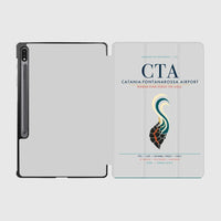 Thumbnail for Catania-Fontanarossa Airport (CTA) design on light gray samsung tablet tablet case