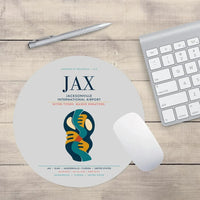 Thumbnail for Jacksonville International Airport (JAX) design on light gray round mouse pad