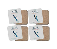 Thumbnail for Cologne Bonn Airport (CGN) design on light gray 4 pieces set coaster