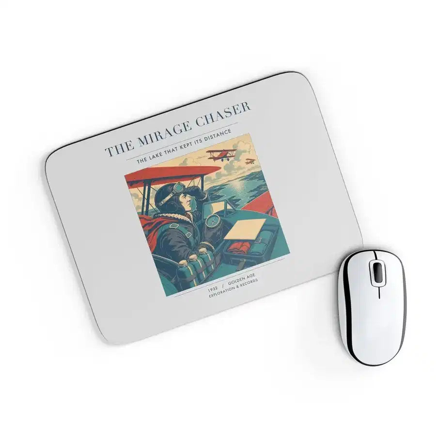VINTAGE G4337 - The Mirage Chaser - Designed Mouse Pads design on lightgray rectangle