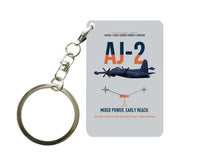 Thumbnail for AJ-2 Savage Tanker design on light gray designed key chain, double-side print