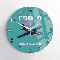 Thumbnail for F3D-2 Skyknight design on turquoise no frame wall clock