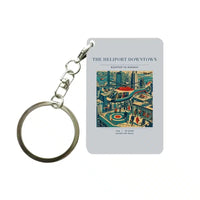 Thumbnail for VINTAGE G4127 - The Heliport Downtown - Designed Key Chain design on lightgray